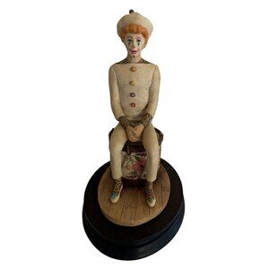 1984 Schmid Border Fine Arts Clown Figurine On Drum Handcrafted In Scotland